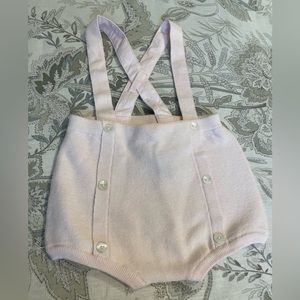 Jacadi knit shorts romper in light pink